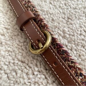Brown Leather Braided Belt